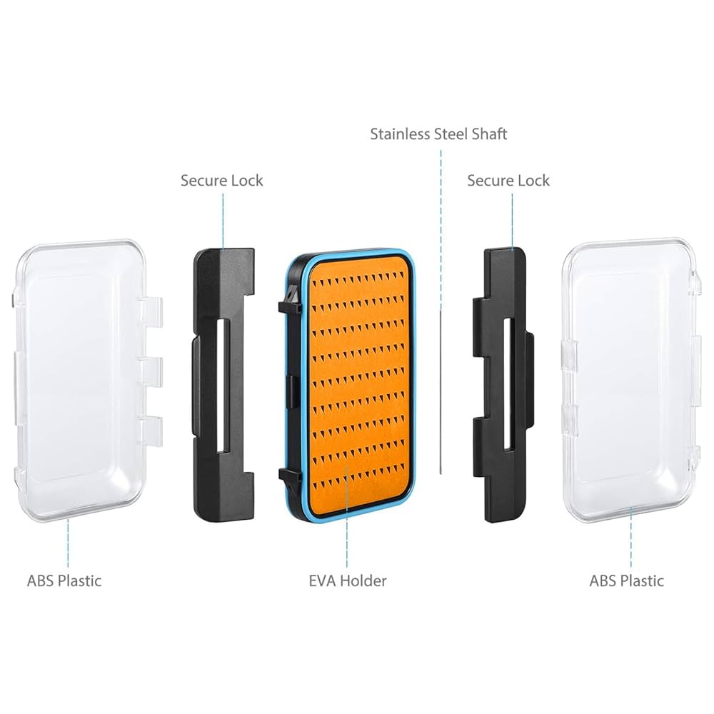 Amazon.com: Gonex Fly Boxes for Fly Fishing Jig Boxes Two